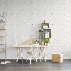 Fototapet, Birch Bark Braids, White, repetitiv, Rebel Walls - Img 6