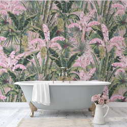 Fototapet Blush Groove in pink jungle, VLAdiLA - Img 4