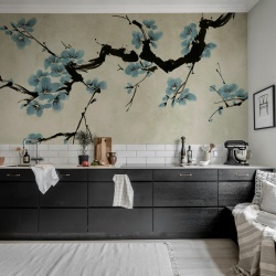 Fototapet, Blush of Spring, Light Blue, Rebel Walls - Img 3