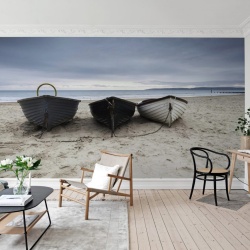 Fototapet, Boats in a Row, Rebel Walls