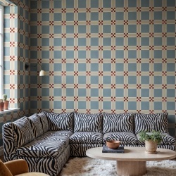 Fototapet, Bold Grid, Light Blue, Rebel Walls - Img 3