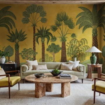Fototapet, Botanical Bliss, Yellow, Rebel Walls - Img 3
