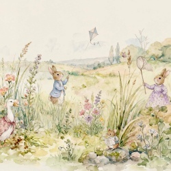 Fototapet, Bunnies, Mint, Coordonne
