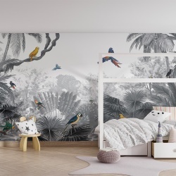 Fototapet Canopy Jungle - Black and White, Kikki Belle - Img 3