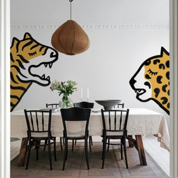Fototapet, Cat Talk, White, Rebel Walls - Img 3