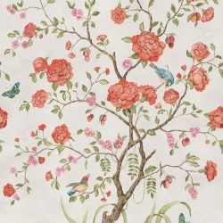 Fototapet, Chinoiserie Botanica, White, Rebel Walls - Img 2