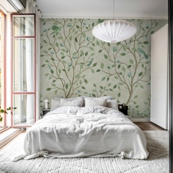 Fototapet, Chinoiserie Dream, Light Green, Rebel Walls