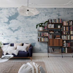 Fototapet, Chubby Clouds, Soft Blue, Rebel Walls