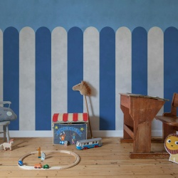 Fototapet, Circus Stripes, Blueberry, Rebel Walls
