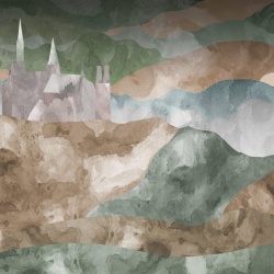 Fototapet, Cliff Castle, Pastel, Rebel Walls - Img 5