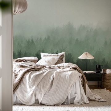 Fototapet, Cloudy Forest, Green, Rebel Walls - Img 3