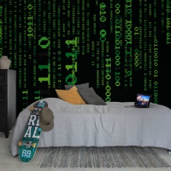 Fototapet, Code Drop, Green, Rebel Walls