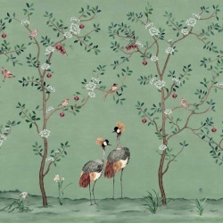 Fototapet Crowned Crane, Turquoise, Coordonne - Img 2