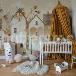Fototapet, Cute Village, Autumn, Rebel Walls