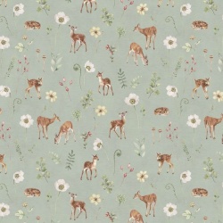 Fototapet Dancing Deer - Green, Kikki Belle - Img 2