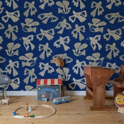Fototapet, Dancing Wings, Blue, Rebel Walls
