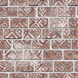 Fototapet, Decorated Bricks, Red, Rebel Walls - Img 2