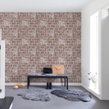 Fototapet, Decorated Bricks, Red, Rebel Walls - Img 3