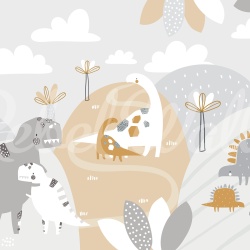 Fototapet, Dinosaur Land, Beige, Rebel Walls - Img 2