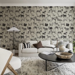 Fototapet, Dogs, Creme, Rebel Walls