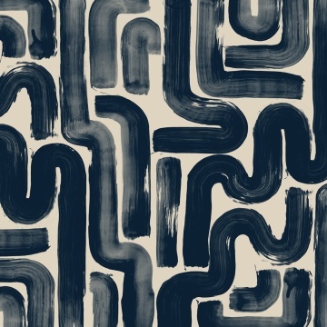 Fototapet, Drape Brush, Dark Blue, Rebel Walls - Img 2