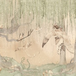 Fototapet, Dream Forest Girl, Green Rose, Rebel Walls - Img 2