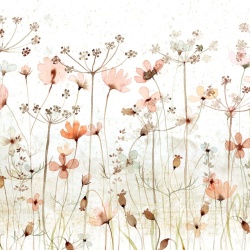 Fototapet, Dreamy Meadow, Red, Rebel Walls - Img 6
