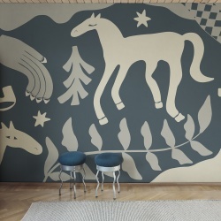Fototapet, Emmas Horses, Blue, Rebel Walls - Img 3