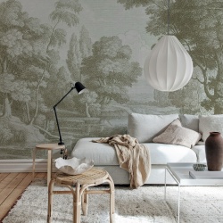 Fototapet, Etching Park, Beige, Rebel Walls