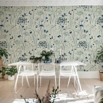 Fototapet, Flower Garden, Blue, Rebel Walls - Img 3