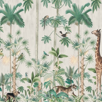 Fototapet, Giraffe's Stroll, Rebel Walls - Img 2