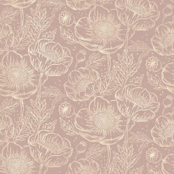 Fototapet, Golden Poppy, Dusty Pink, Rebel Walls - Img 5