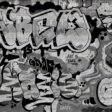 Fototapet, Graffiti, Black, Rebel Walls - Img 2