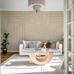 Fototapet, Graphic Vaults, Beige, Rebel Walls
