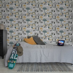 Fototapet, Happy Zebra, Gray, Rebel Walls - Img 6