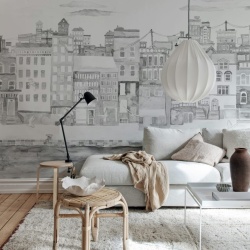 Fototapet, Harbour, Gray, Rebel Walls
