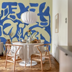 Fototapet, Harmony Forms, Blue, Rebel Walls