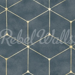 Fototapet, Hexaeder, Blue, Rebel Walls - Img 2