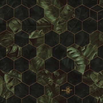 Fototapet, Hexagon Leaves, Rebel Walls - Img 2