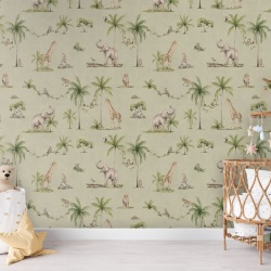Fototapet Joyful Jungle - Green, Kikki Belle - Img 4