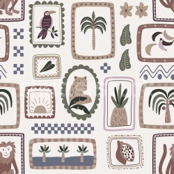Fototapet, Jungle Frames, Vintage, Rebel Walls - Img 2