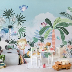 Fototapet, Jungle Fun, Pastel, Rebel Walls