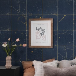 Fototapet, Kintsugi, Dark Blue, Rebel Walls