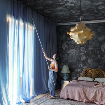 Fototapet, Majestic Vintage Garden, Dark Blue, Rebel Walls - Img 3