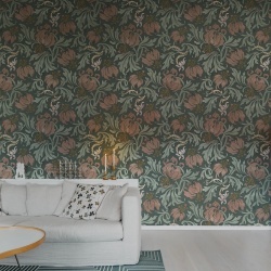 Fototapet, Midnight Peony, Burgundy, Rebel Walls