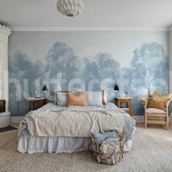 Fototapet, Misty Grove, Blue, Rebel Walls