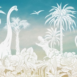 Fototapet Monochrome Dino - Blue Sky, Kikki Belle - Img 2