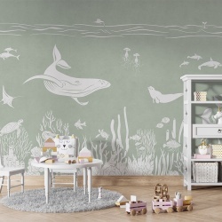 Fototapet Monochrome Sea - Green, Kikki Belle - Img 5