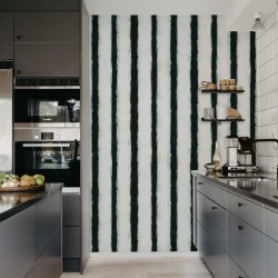 Fototapet, Painted Stripes, Black & White, Rebel Walls - Img 3