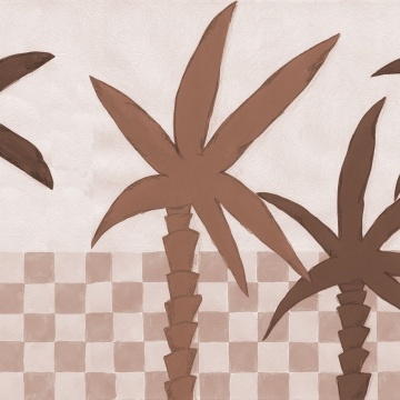 Fototapet, Palm Horizon, Light Brown, Rebel Walls - Img 2